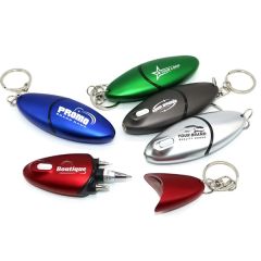 Multitool Ballpoint LED Light Pen Keychain With Screwdriver