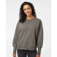 Mv Sport Women's Sueded Fleece Crewneck Sweatshirt