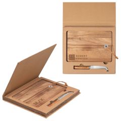 Mysa FSC Hanging Cheese Knife & Board - 18.9 Inch X 5.9 Inch