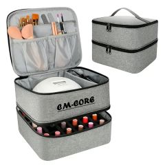 Nail Polish Carrying Case Double-Layer Organizer