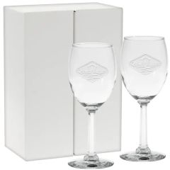 Napa Valley Goblet Gift Set - Etched
