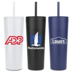 Natick 27 Oz Double Wall SS Mug With Straw