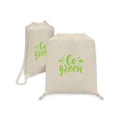 Natural Cotton Drawstring Backpack