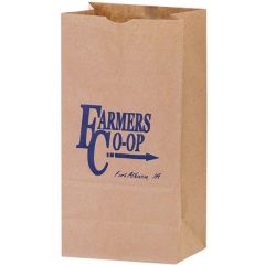 Natural Kraft Heavyweight Nail & Coin Bag 12 Lb - Flexo Ink