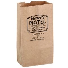 Natural Kraft Paper SOS Grocery Bag - 10 Lb - Flexo Ink