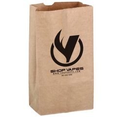 Natural Kraft Paper SOS Grocery Bag - 12 Lb - Flexo Ink