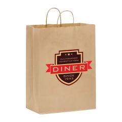 Natural Kraft Twisted Paper Handle Shopper - Digital