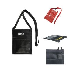 Neck Wallet Lanyard Pouch/Custom Polyester Economy Event Nec