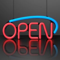 Neon LED Open Sign With A/C Adapter