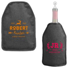 Nest Recycled Polyester Heathered Wine Bottle Cooler-Heat Tr