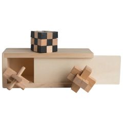 New 3-In-1 Wooden Puzzle Boxed Set
