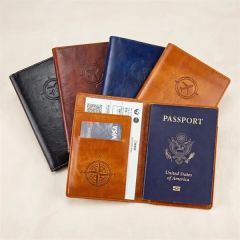 New Age RFID Italian PU Leather Passport Cover & Holder