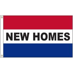 New Homes 3 Ft X 5 Ft Message Flag With Heading and Grommets