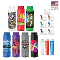 Newport 25 Oz Pet Bottle With Flip Spout & Ice Stick