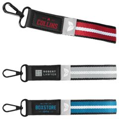 Newport rPET Chevron Snap Keychain 7.5 X 1in -Colorjet