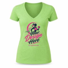 Next Level Ladies Cvc Deep V Crew Neck Tee Shirts - Special Offer