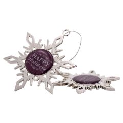 Nickel Snowflake Holiday Ornament 2-Sided