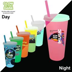 Nite Glow 26 Oz Tumbler With Lid & Straw, Full Color Digita