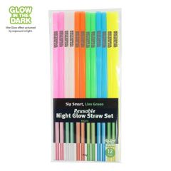 Nite Glow Reusable Straw - 12 Pack