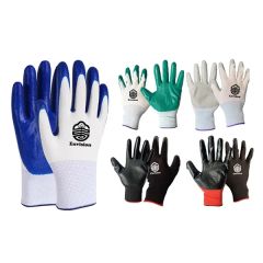 Nitrile Palm Coated Nylon Work Safety Gloves