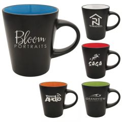 Noir Collection Ceramic Mug - Deep Etched