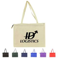 Non-Woven Polypropylene Reusable Tote Bag W/ Handle & Zipper