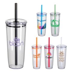 Norris 20 Oz Recycled Acrylic Straw Tumbler