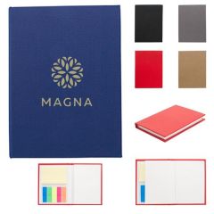 Notepad With Neon Sticky Notes And Flags