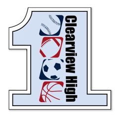 Number One Shaped Notekeeper Magnet 35 MIL