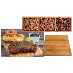 Ny Strip & Twice Baked Potato W/Nut Trio