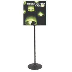 Observe Pro Sign Stand With 16 Inch X 16 Inch Graphic & Lit Rack
