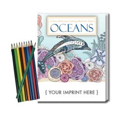 Oceans Coloring Book For Adults Colored Pencils Relax Pack