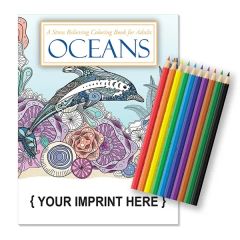 Oceans Coloring Book For Adults Colored Pencils Relax Pack