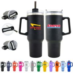 Oceanside 40 Oz Dw SS Vi Tumbler With Handle and Straw