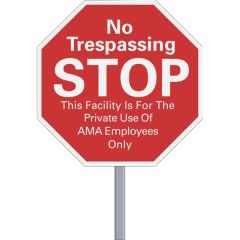 Octagon Security Sign - Reflective