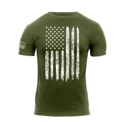 Od Distressed Flag Athletic Fit T-Shirt
