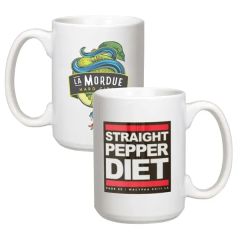 15 Oz White Ceramic Mug W/Full Color Sublimation