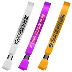 One Color Screen Printed Fabric Wristband