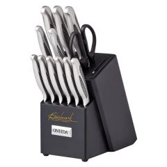 Oneida 14 Piece Knife Set With Built-In Sharpener