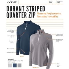 Oobe Men's Durant Striped Quarter Zip Pullover