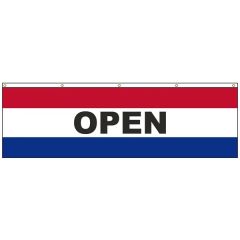 Open 3 Ft X 10 Ft Message Flag With Heading and Grommets