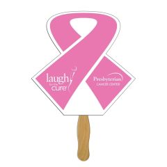 Open Ribbon Hand Fan Full Color