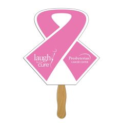 Open Ribbon Hand Fan Full Color 1 Side