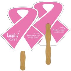 Open Ribbon Hand Fan Full Color 2 Sides