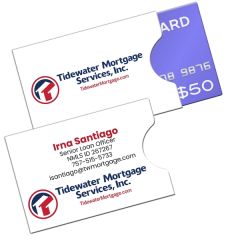 Open Thumb Gift Card Holder Sleeve Printed Offset