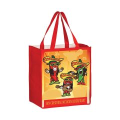 Opp Laminated Non-Woven Grocery Tote Bags - Dye Sublimation