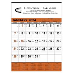 Orange & Black Contractor Memo 2024 Calendar