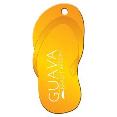 Orange Flip Flop Shaped Luggage Tag