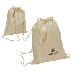 Orion 5 Oz 50/50 Recycled Cotton Drawstring Backpack