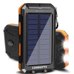 Outdoor Waterproof Solar Power Bank With Compass